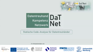 Statische Code-Analyse für Datentreuhänder