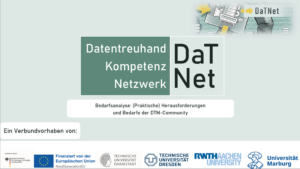 Bedarfe der DTM-Community und deren Adressierung